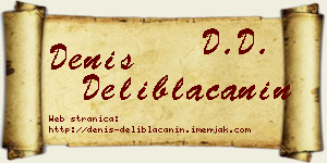 Denis Deliblaćanin vizit kartica
